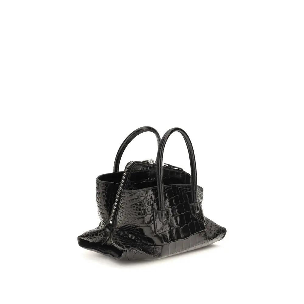 The Attico Black Calf Leather Bos Taurus Handbag