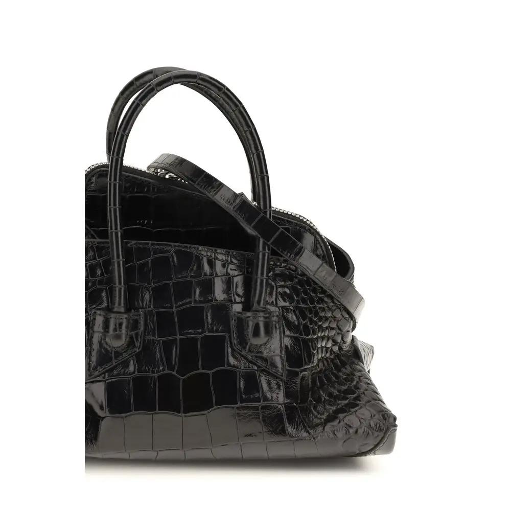 The Attico Black Calf Leather Bos Taurus Handbag