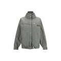 The Attico Gray Cotton Bomber