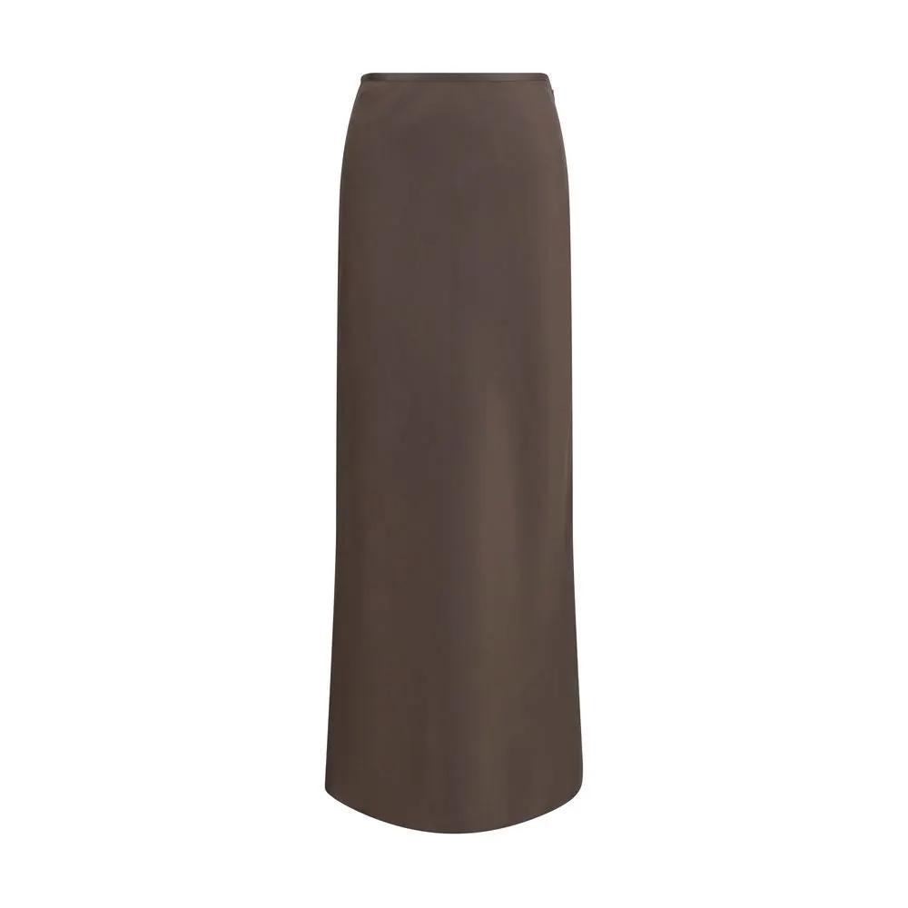 Loulou De Saison Brown Silk Long Skirt