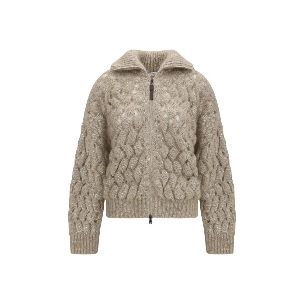 Brunello Cucinelli Beige Wool Oves Aries Cardigan