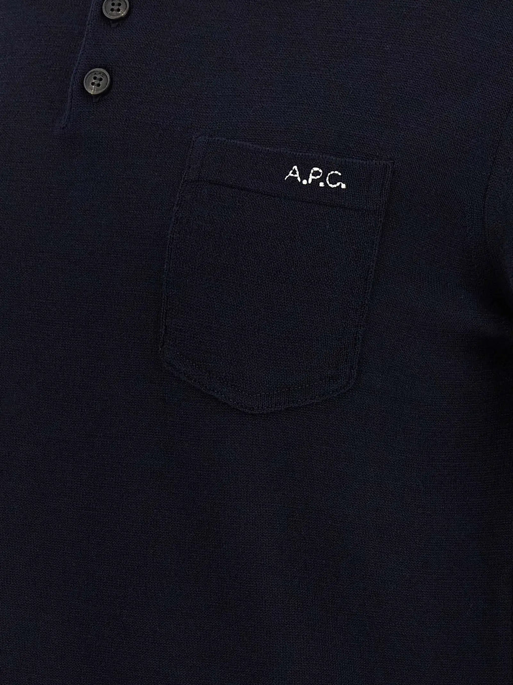 A.P.C. Blue Virgin Wool Polo Shirt