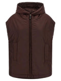 Max Mara Bordeaux Polyester Sleeveless Jacket