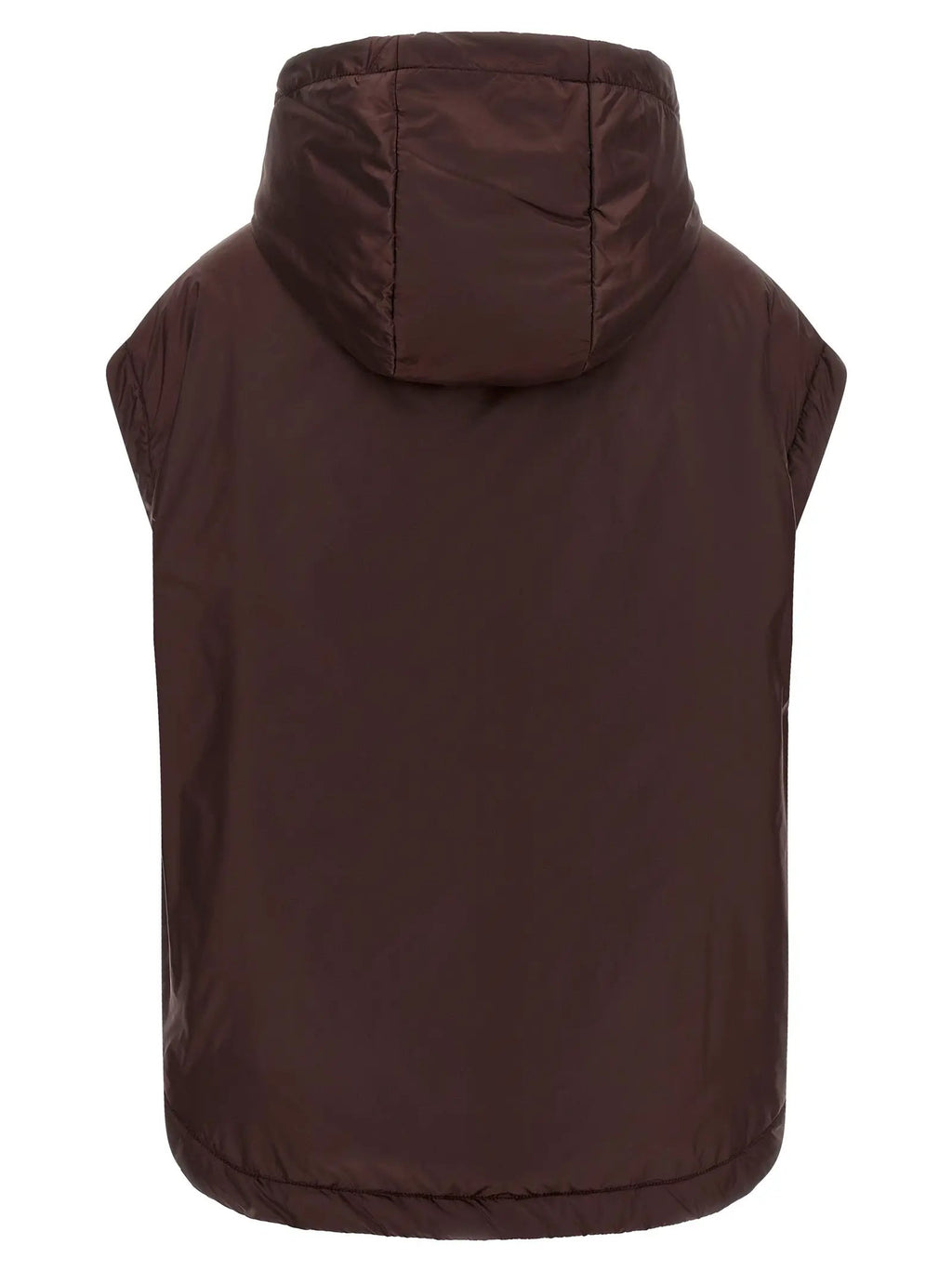 Max Mara Bordeaux Polyester Sleeveless Jacket