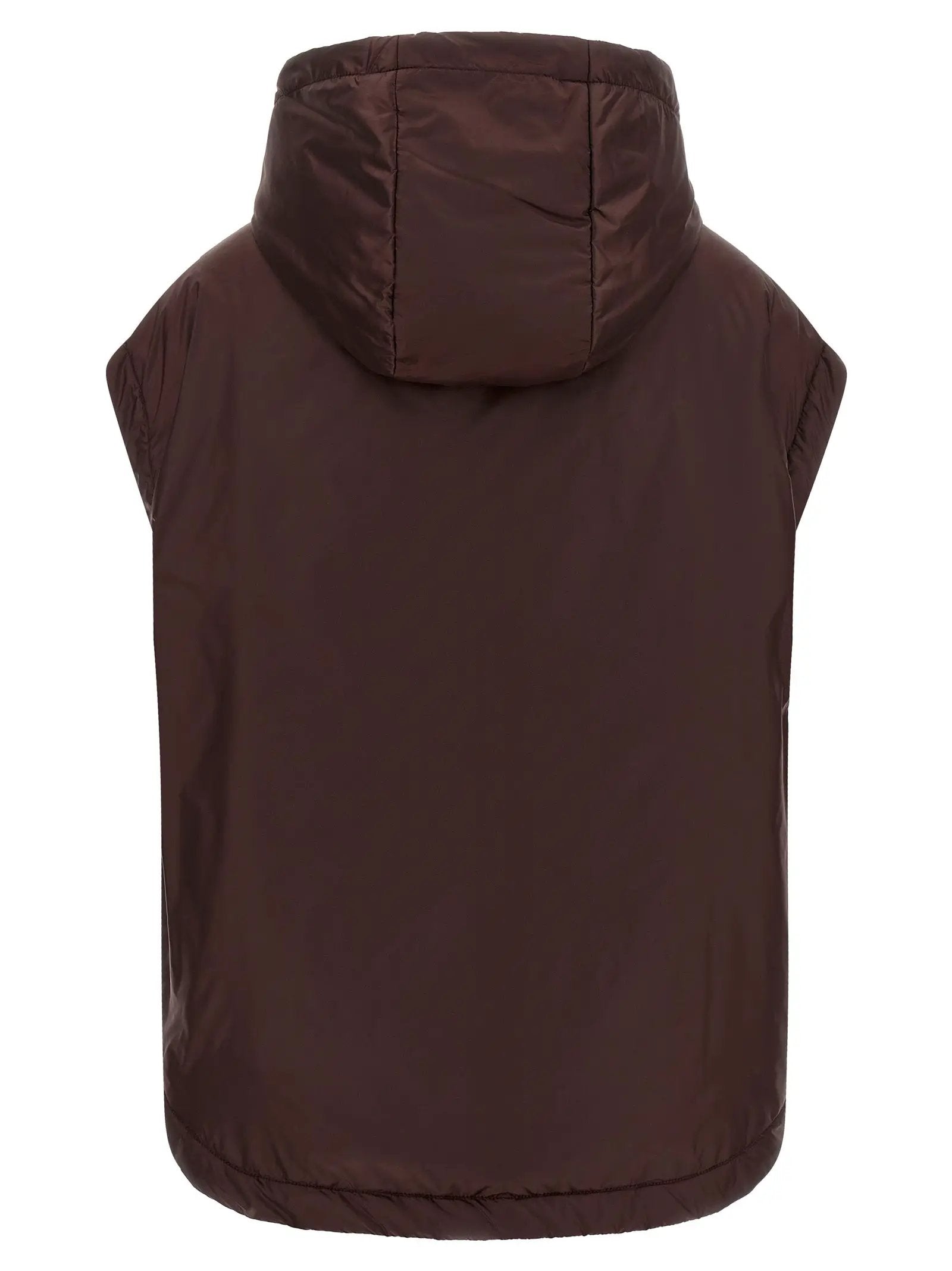 Max Mara Bordeaux Polyester Sleeveless Jacket