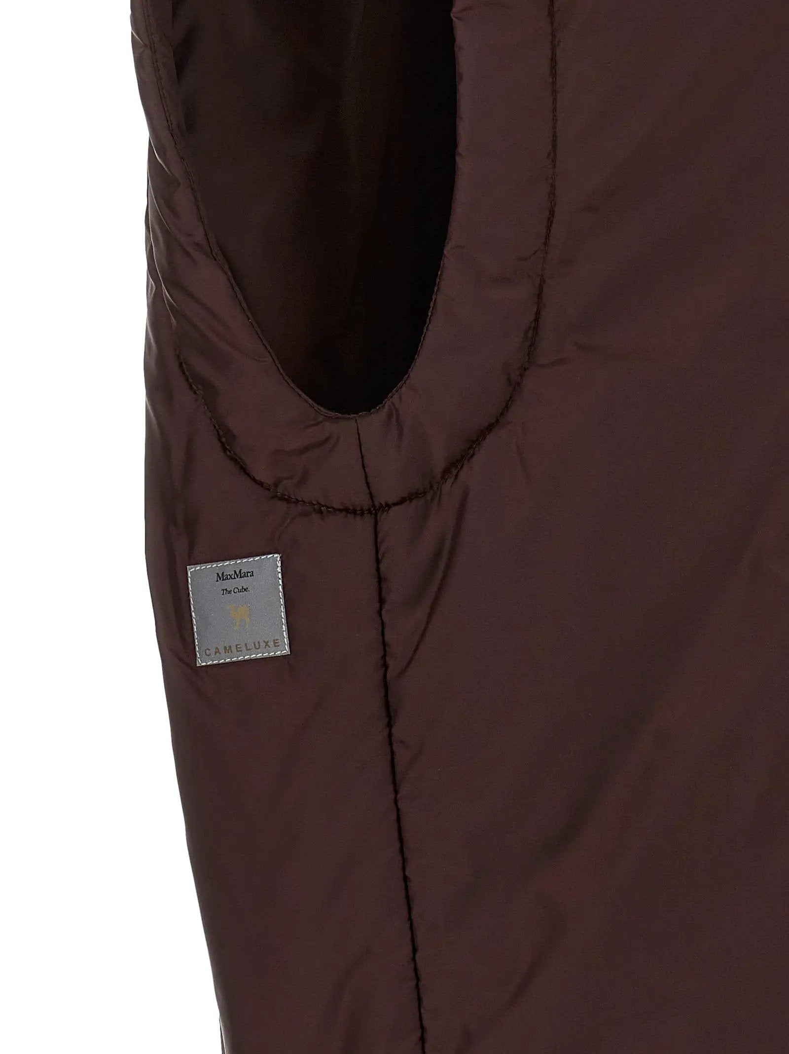 Max Mara Bordeaux Polyester Sleeveless Jacket