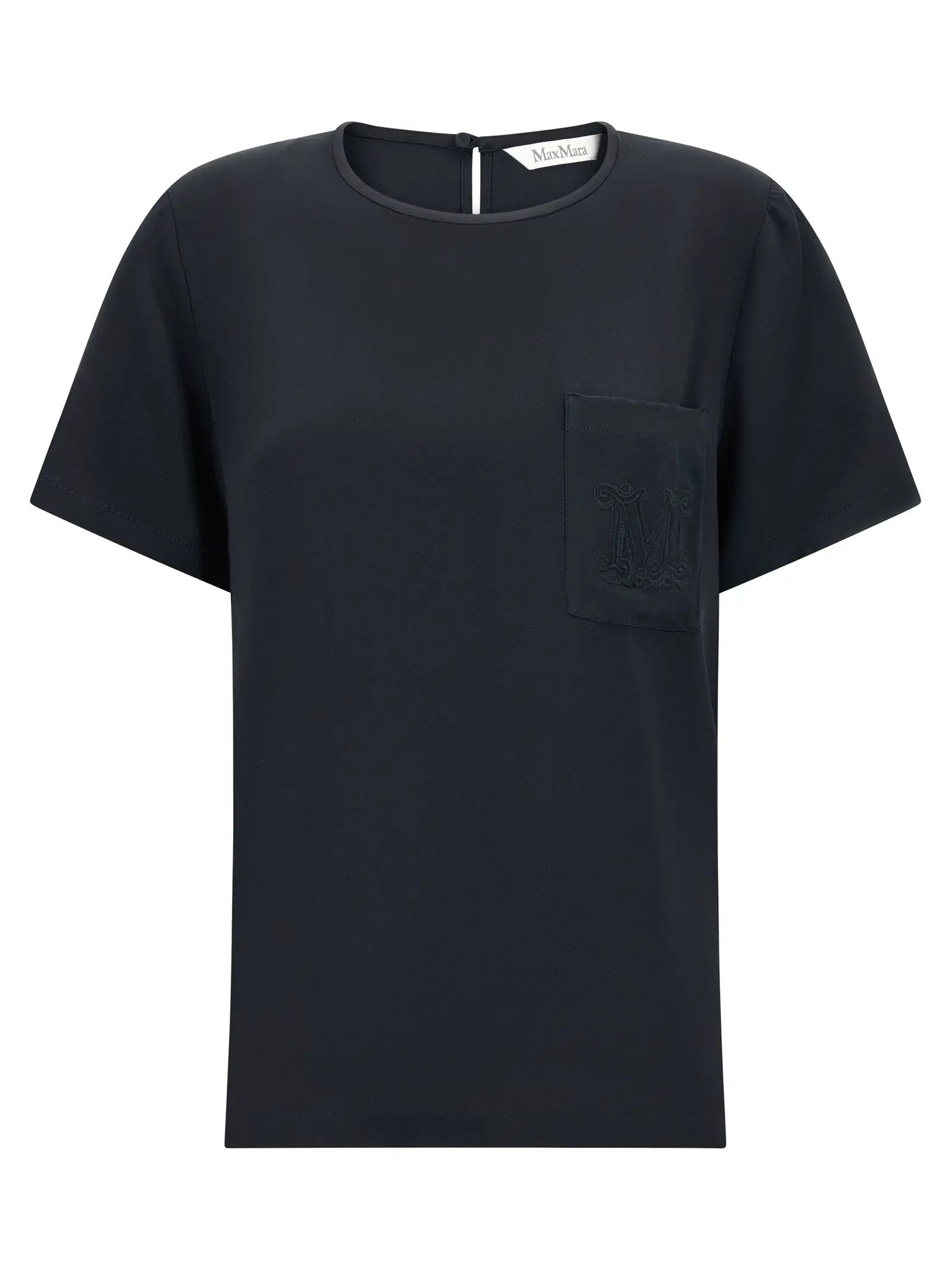 Max Mara Black Silk Blouse