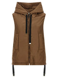Max Mara Brown Polyester Sleeveless Jacket