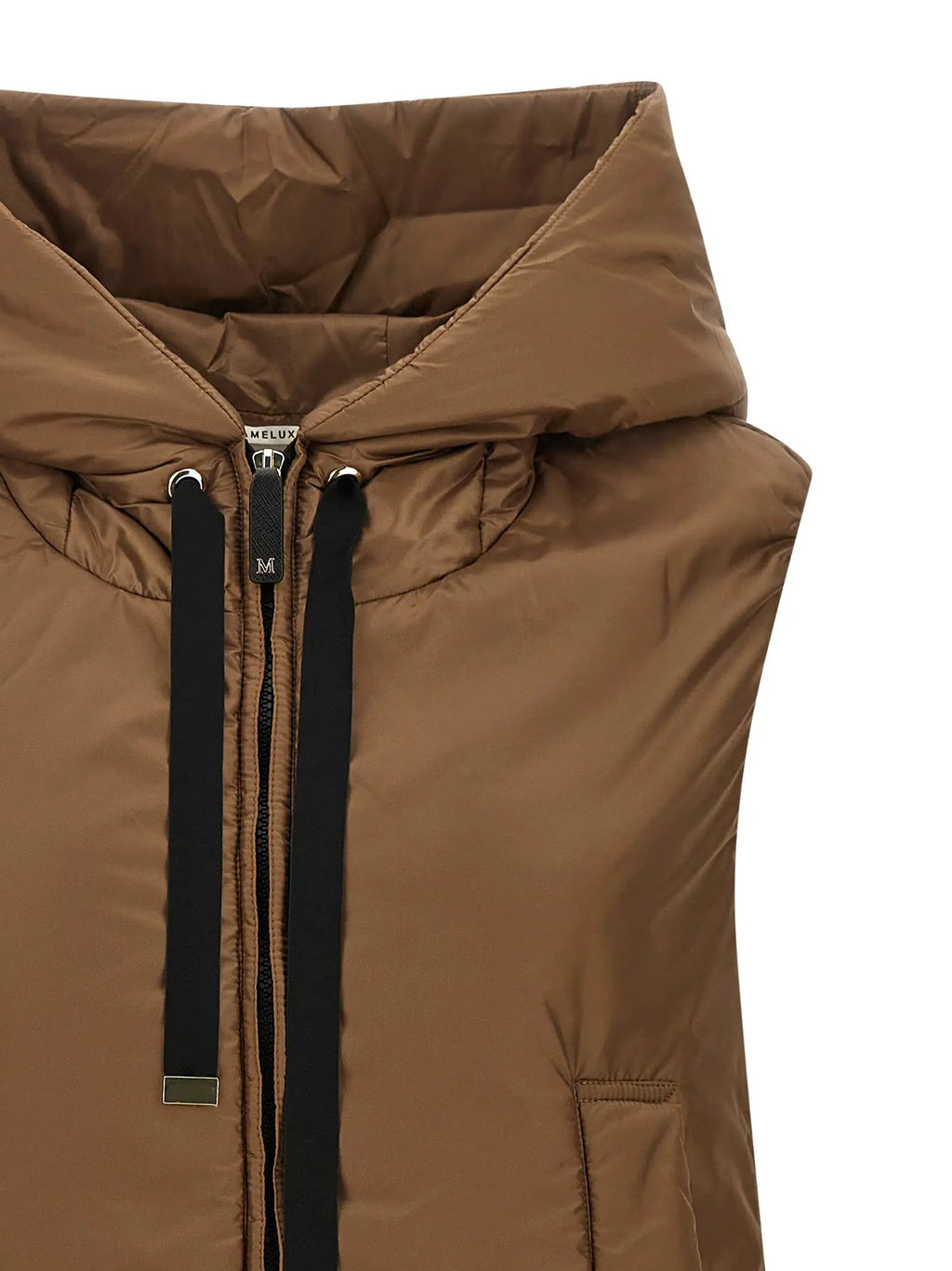 Max Mara Brown Polyester Sleeveless Jacket