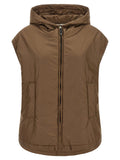Max Mara Brown Polyester Sleeveless Jacket