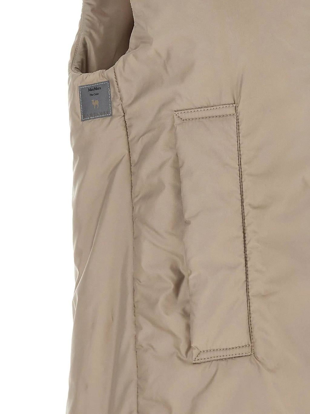 Max Mara Beige Polyester Sleeveless Jacket