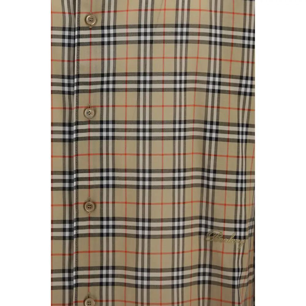 Chemise Burberry beige en coton à motifs