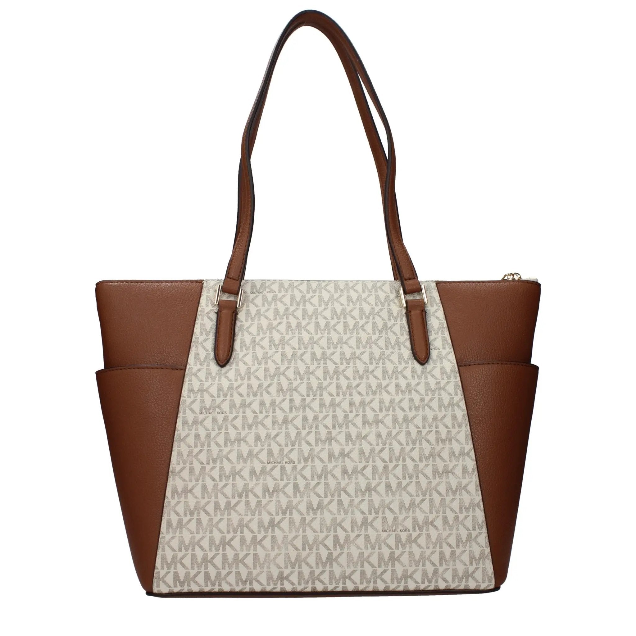 Sac bandoulière en cuir beige Michael Kors