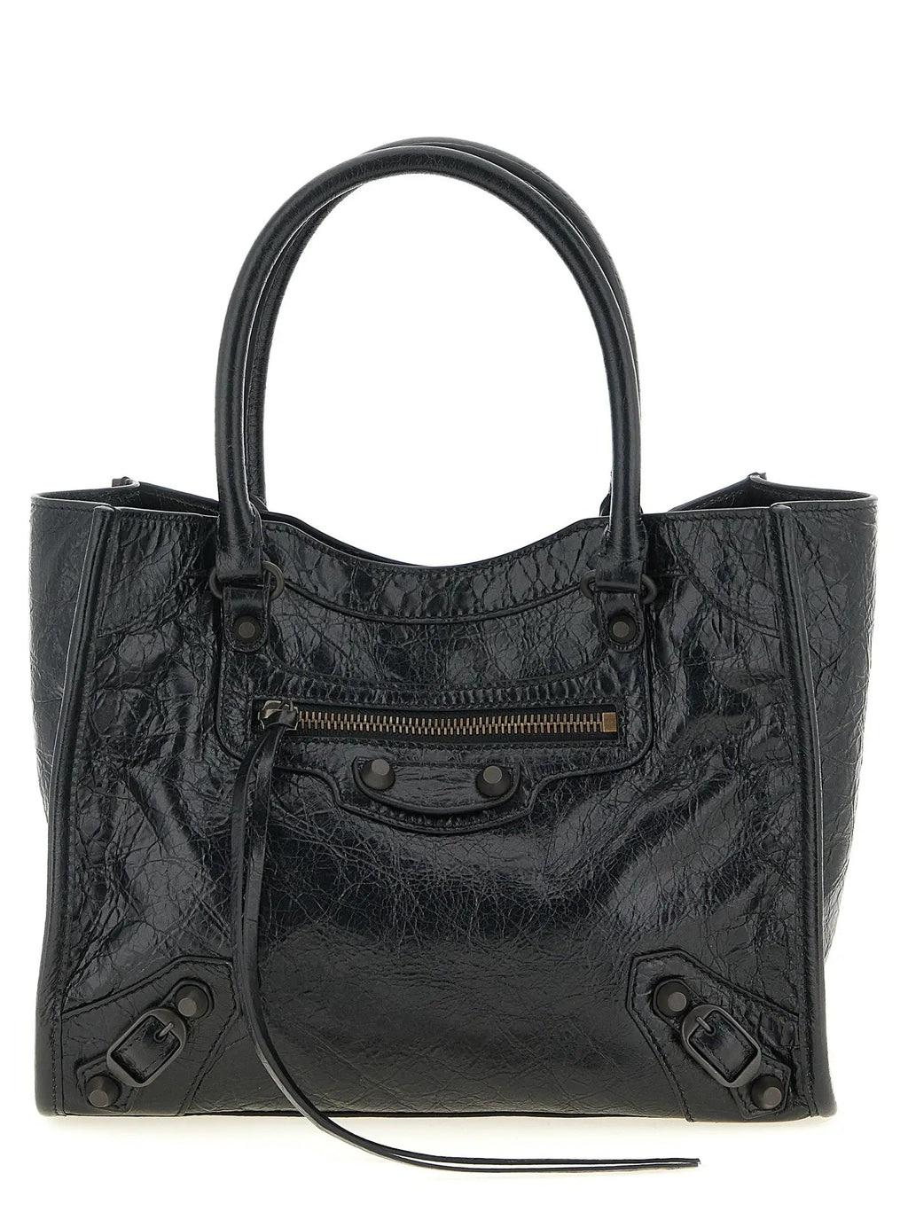 Balenciaga Black Lamb Leather Tote Bag