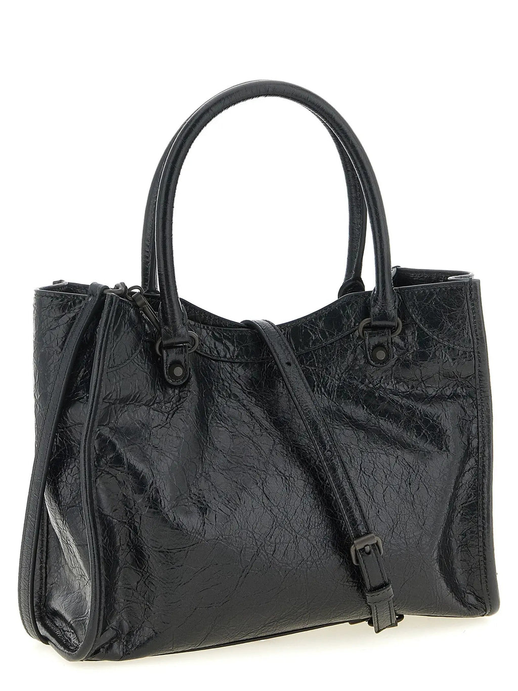 Balenciaga Black Lamb Leather Tote Bag