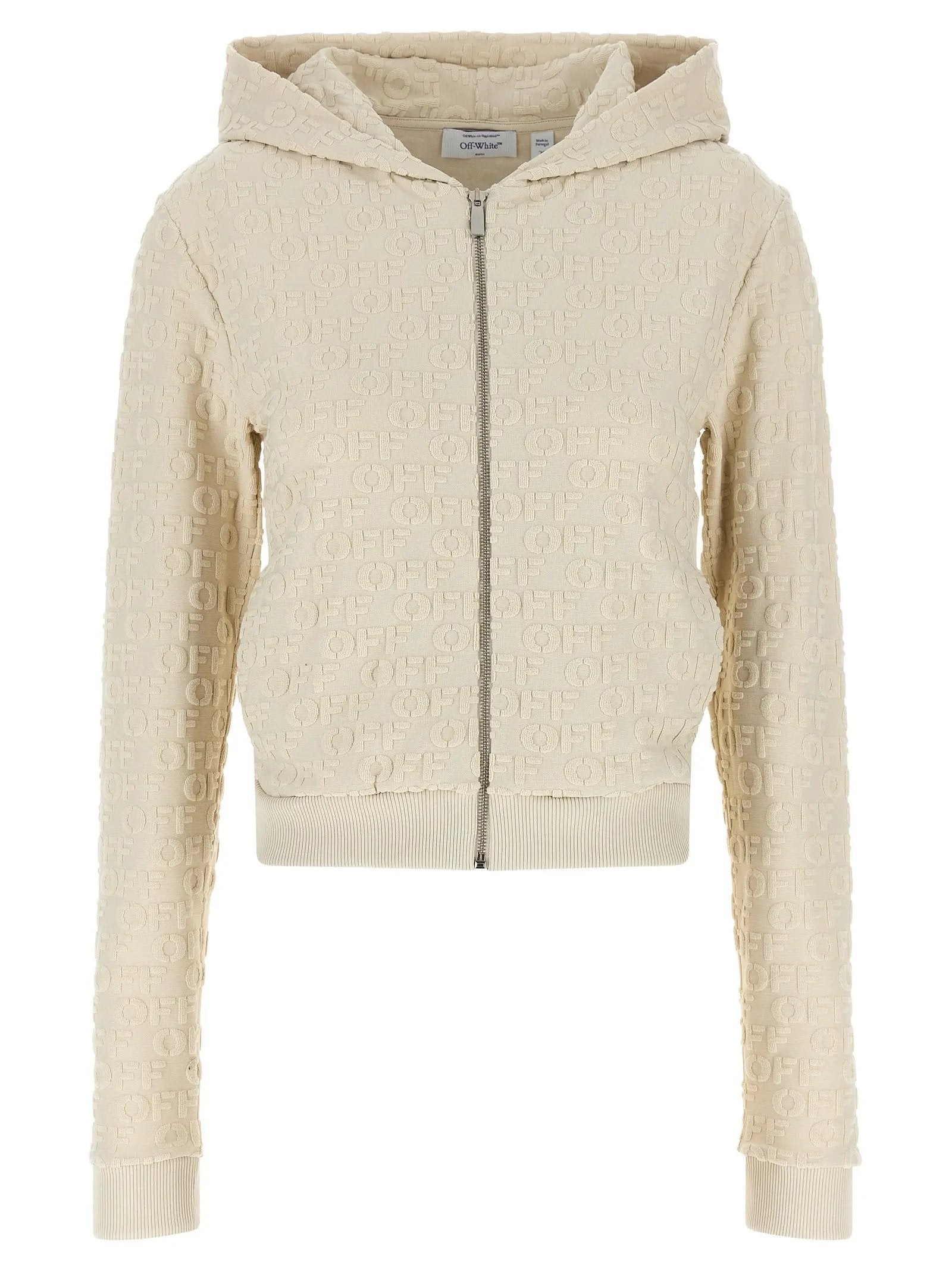 Off-White Beige Cotton Sweatshirt