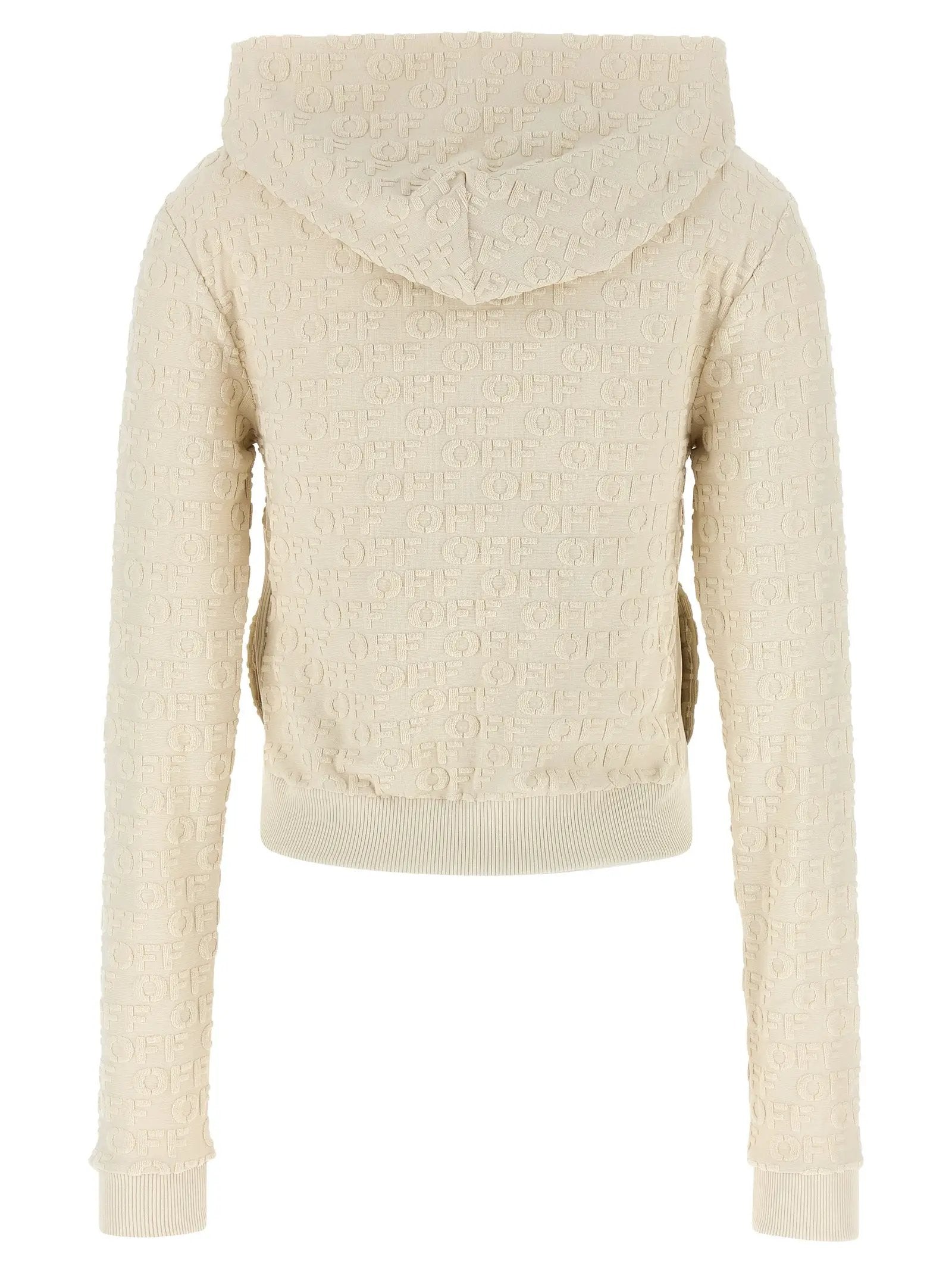 Off-White Beige Cotton Sweatshirt
