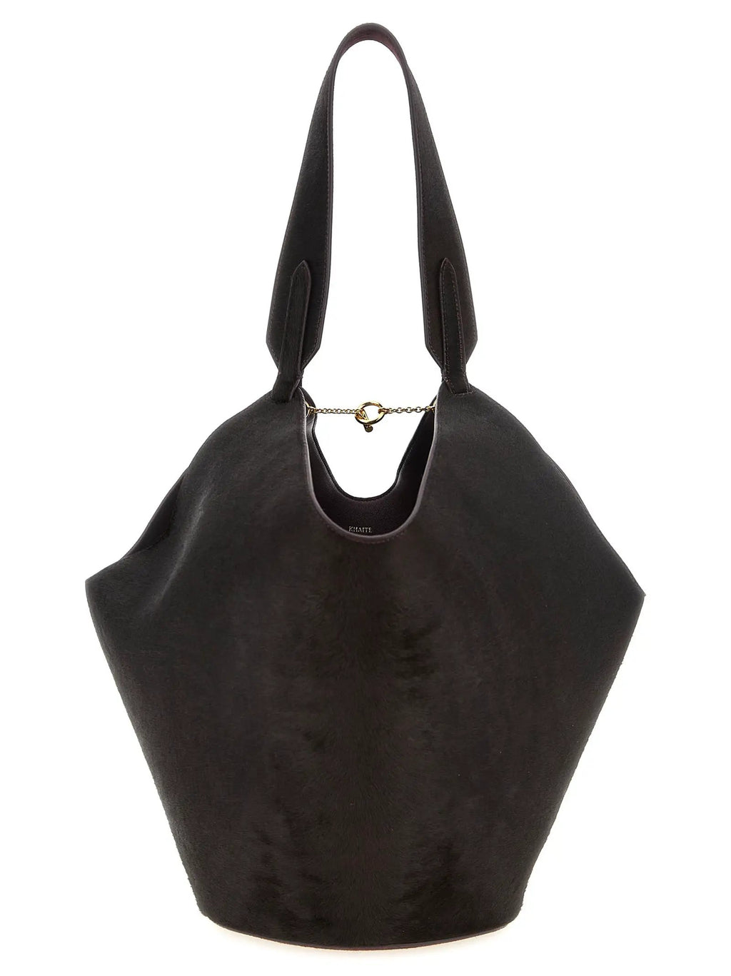Khaite Bordeaux Calfskin Tote Bag