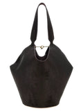 Khaite Bordeaux Calfskin Tote Bag