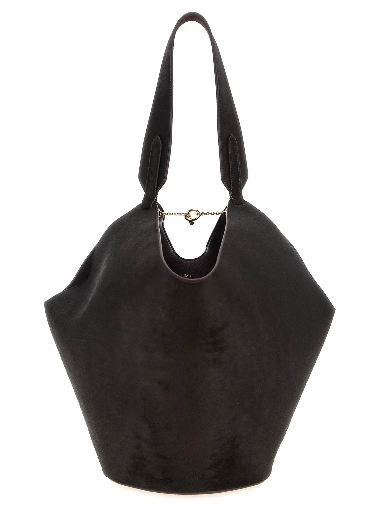 Khaite Bordeaux Calfskin Tote Bag