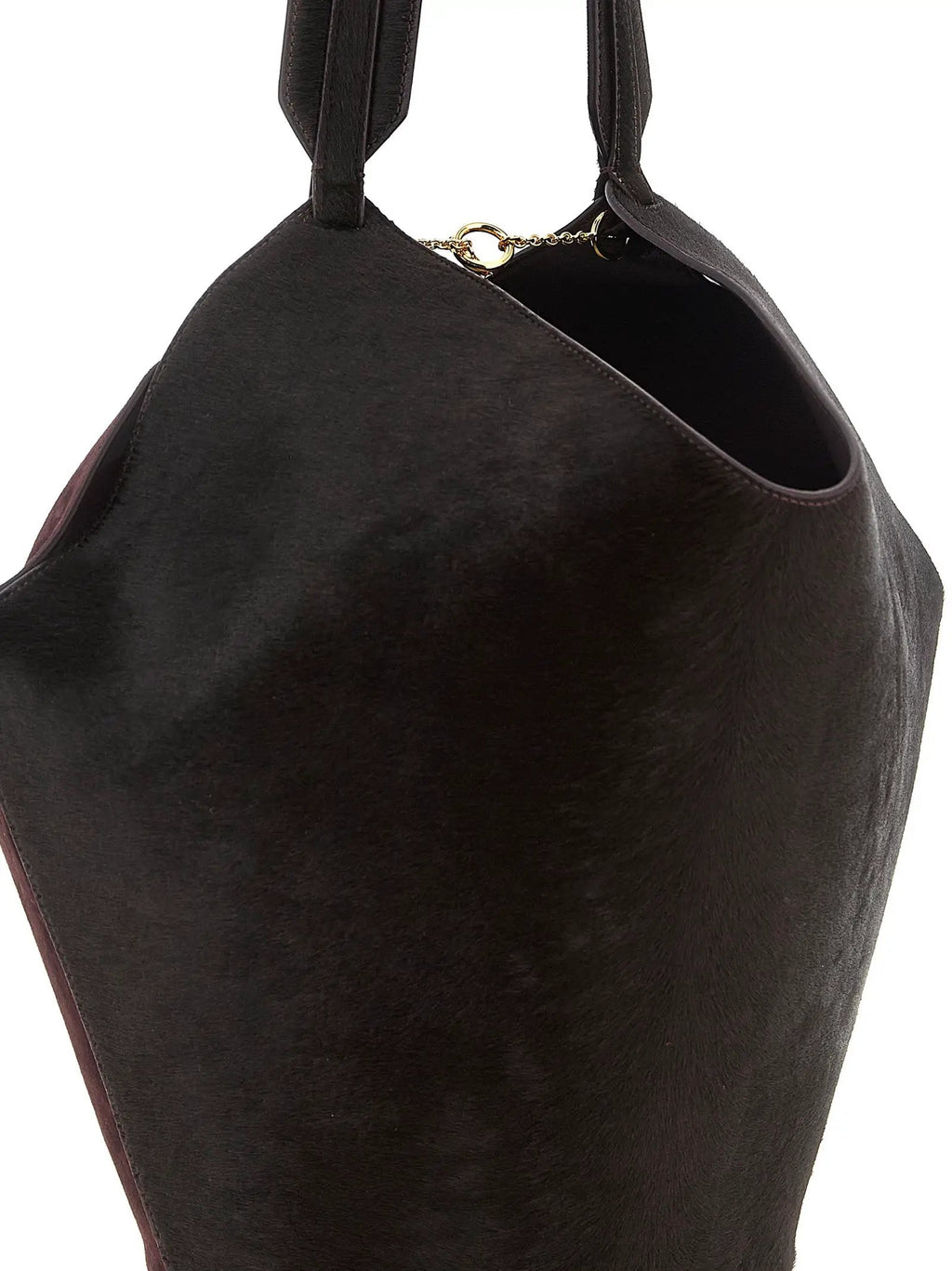 Khaite Bordeaux Calfskin Tote Bag