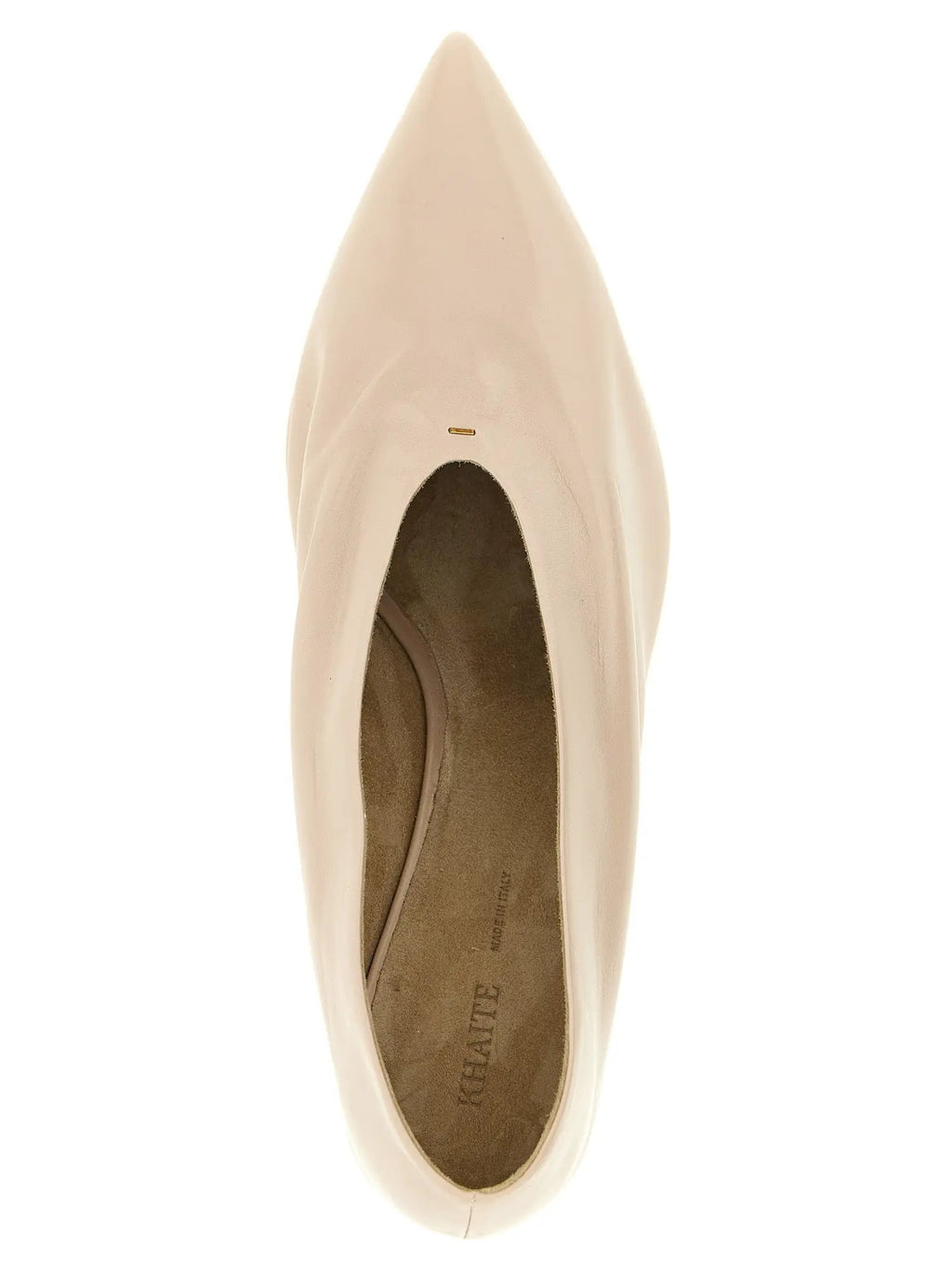 Khaite Beige Calfskin Mid Heel Pumps