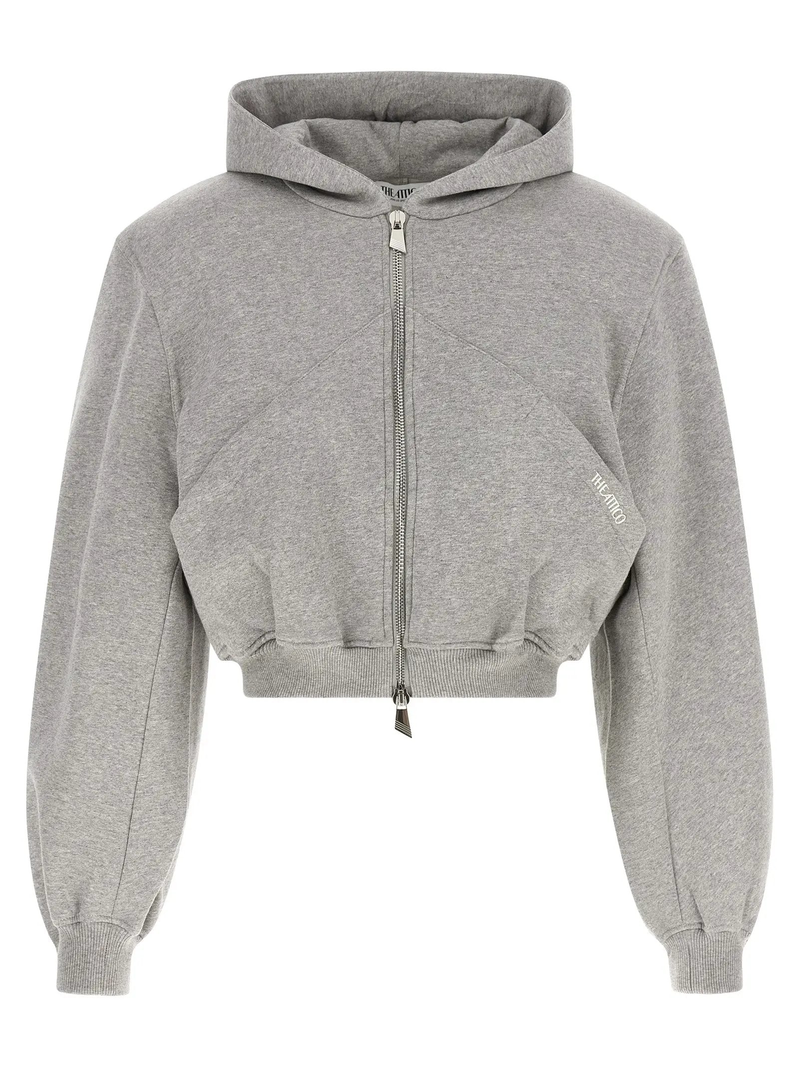 The Attico Gray Cotton Sweatshirt