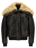The Attico Black Lamb Leather Leather Jacket