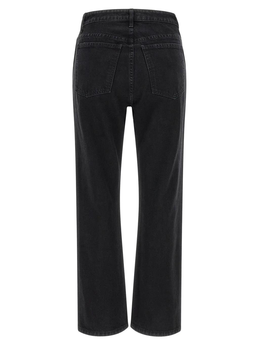 Khaite Black Cotton Flared Jeans