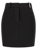 The Attico Black Viscose Long Skirt