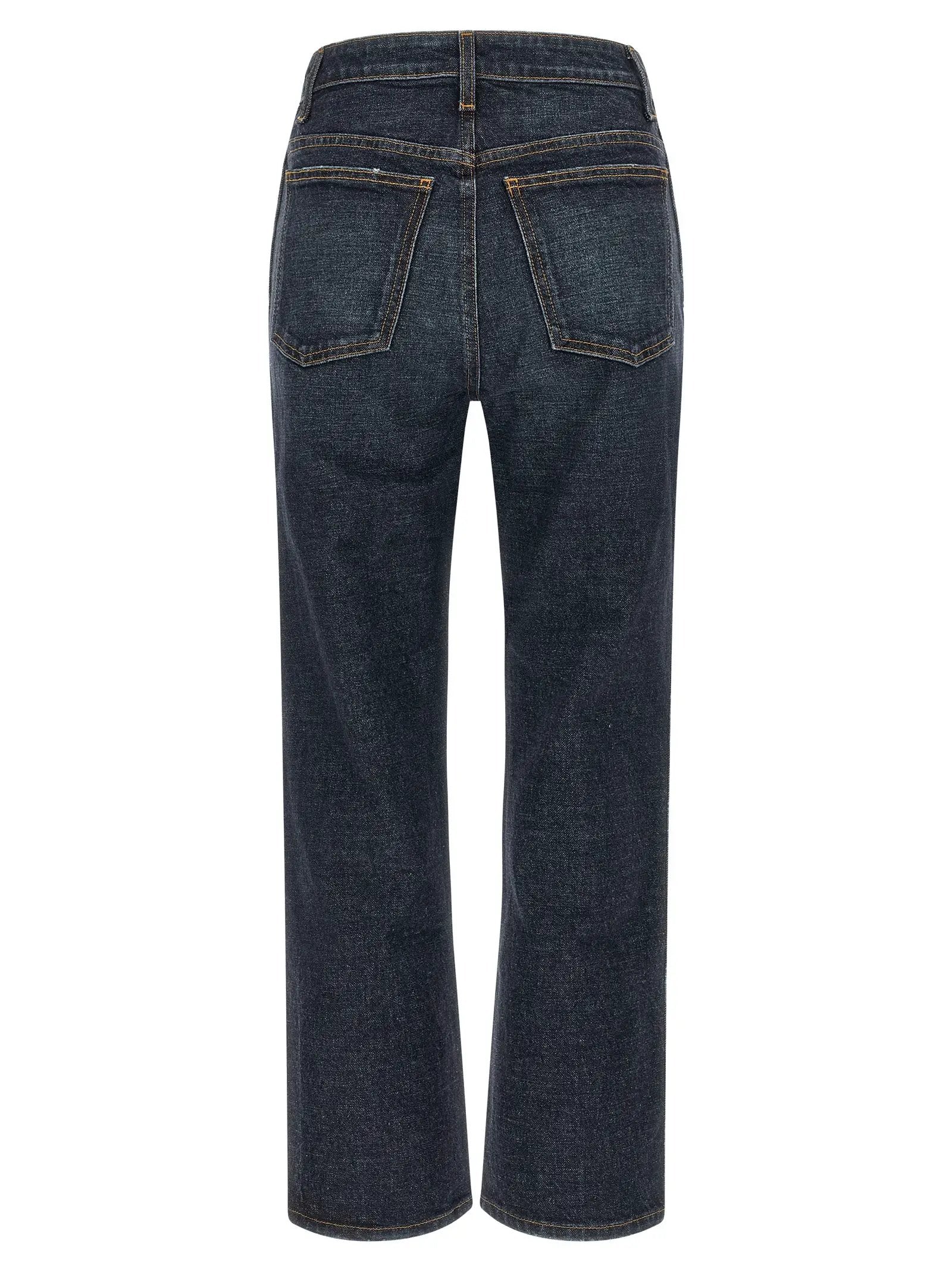 Khaite Blue Cotton Flared Jeans