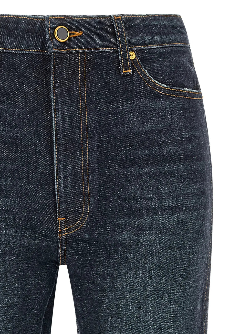 Khaite Blue Cotton Flared Jeans