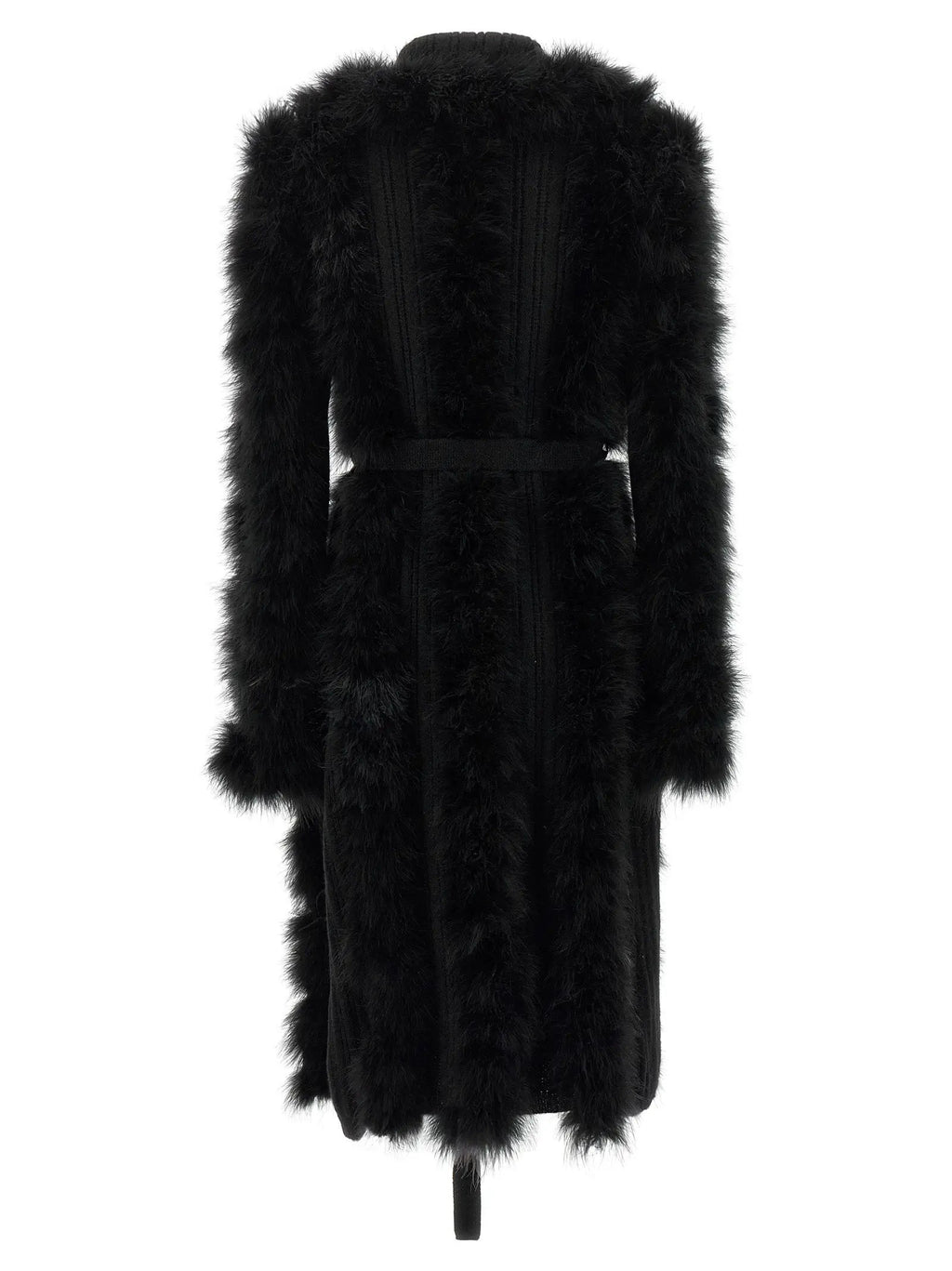 The Attico Black Wool Coat