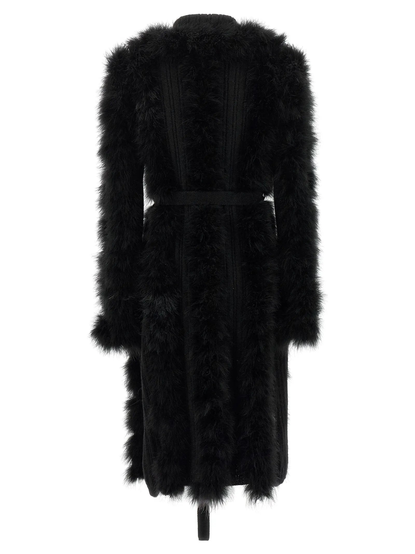 The Attico Black Wool Coat