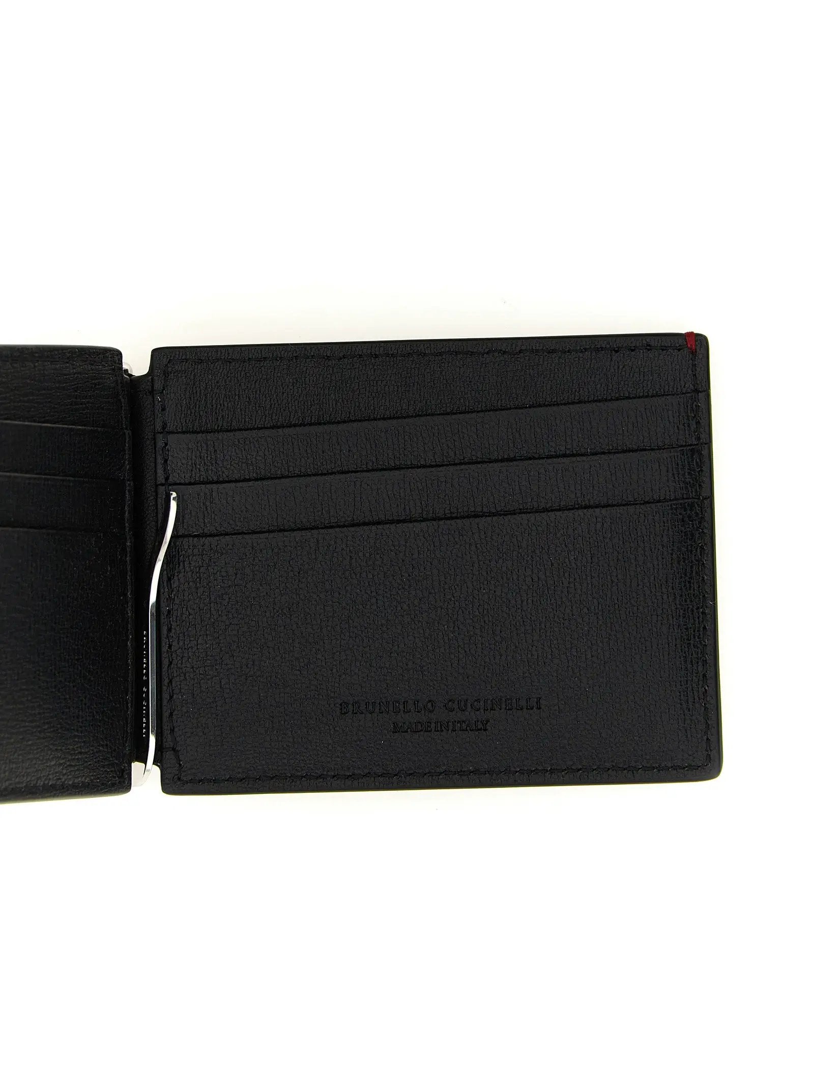 Brunello Cucinelli Black Goatskin Money Clip
