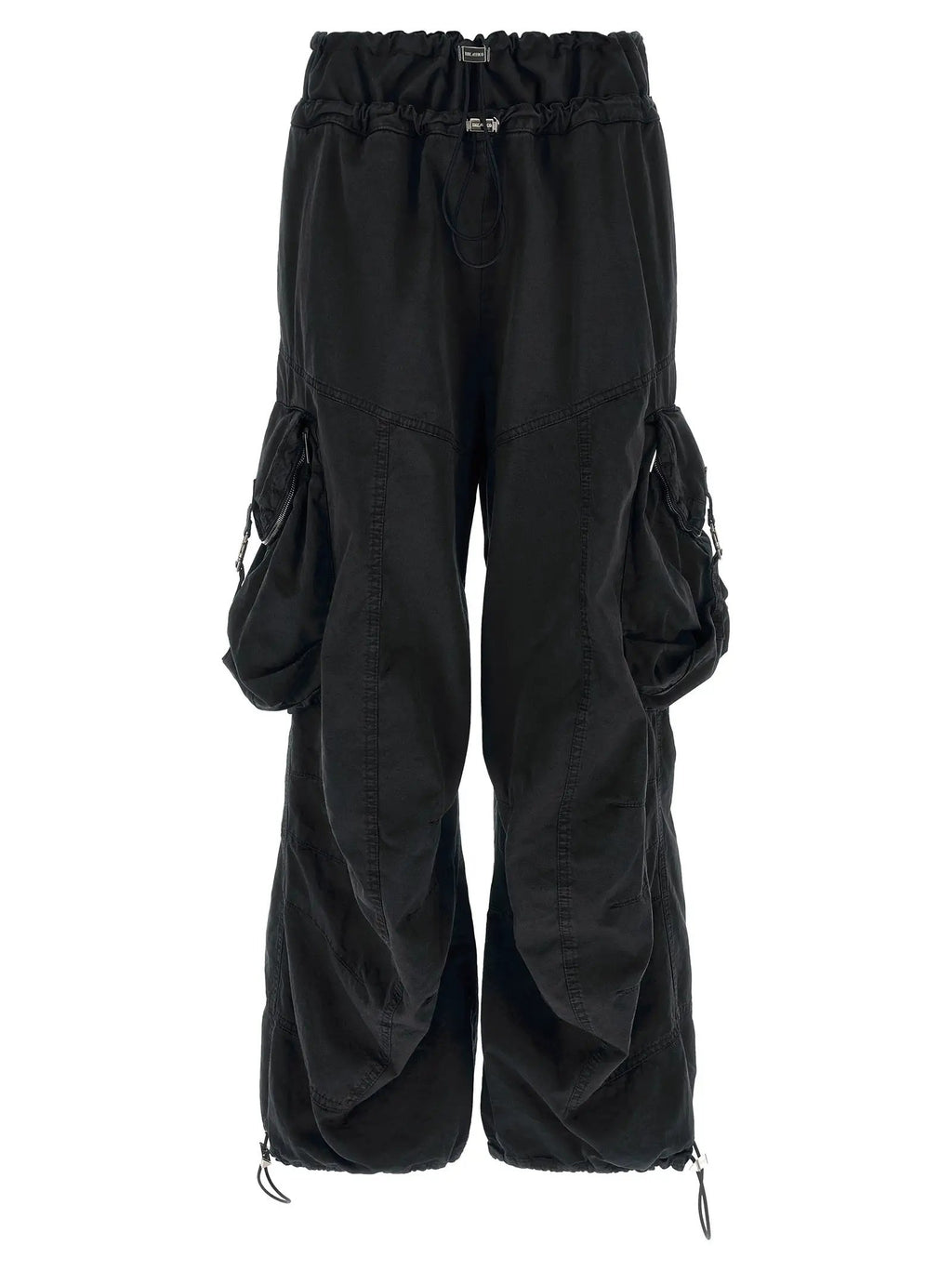 The Attico Black Cotton Cargo Pants