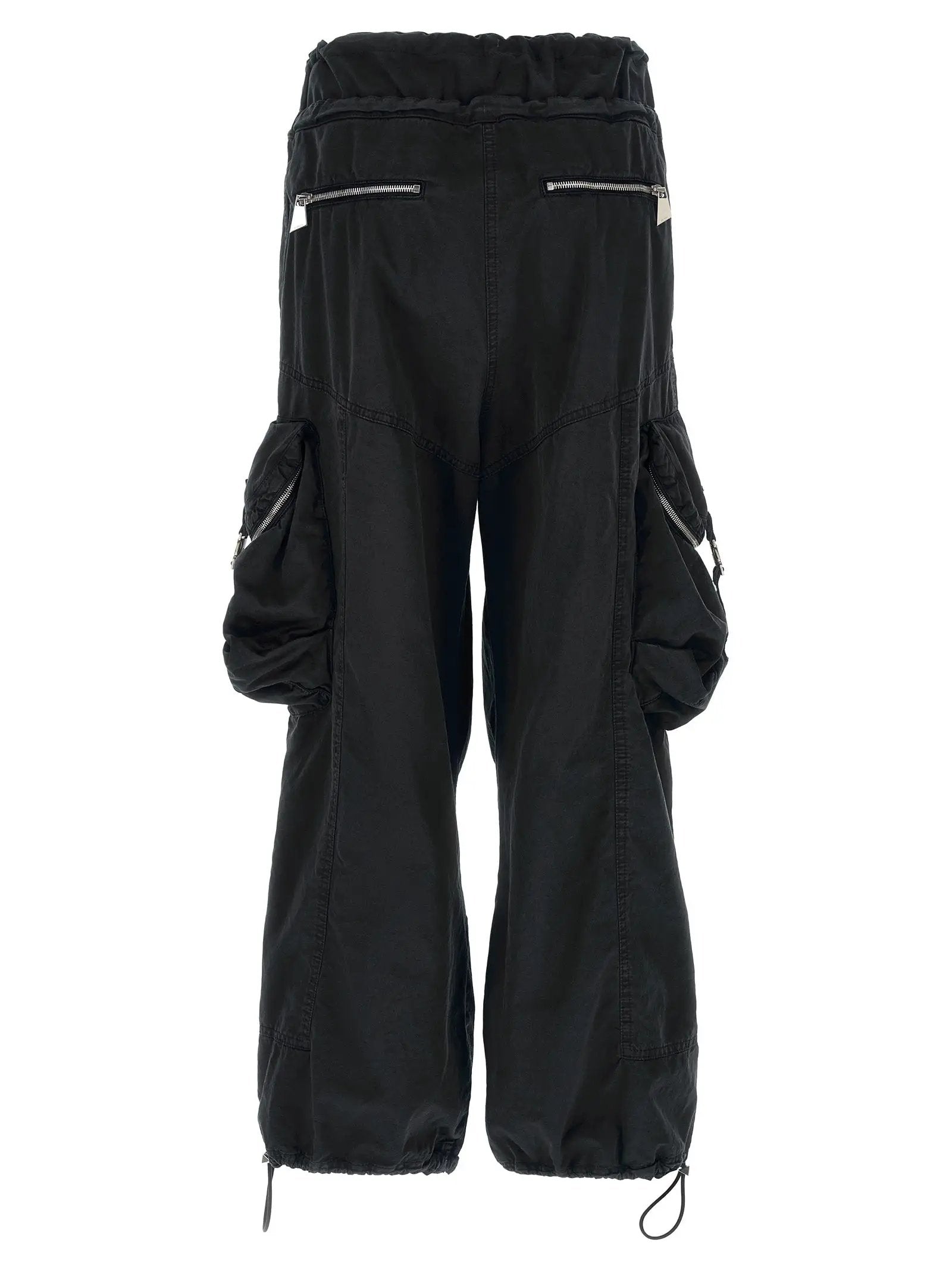 The Attico Black Cotton Cargo Pants