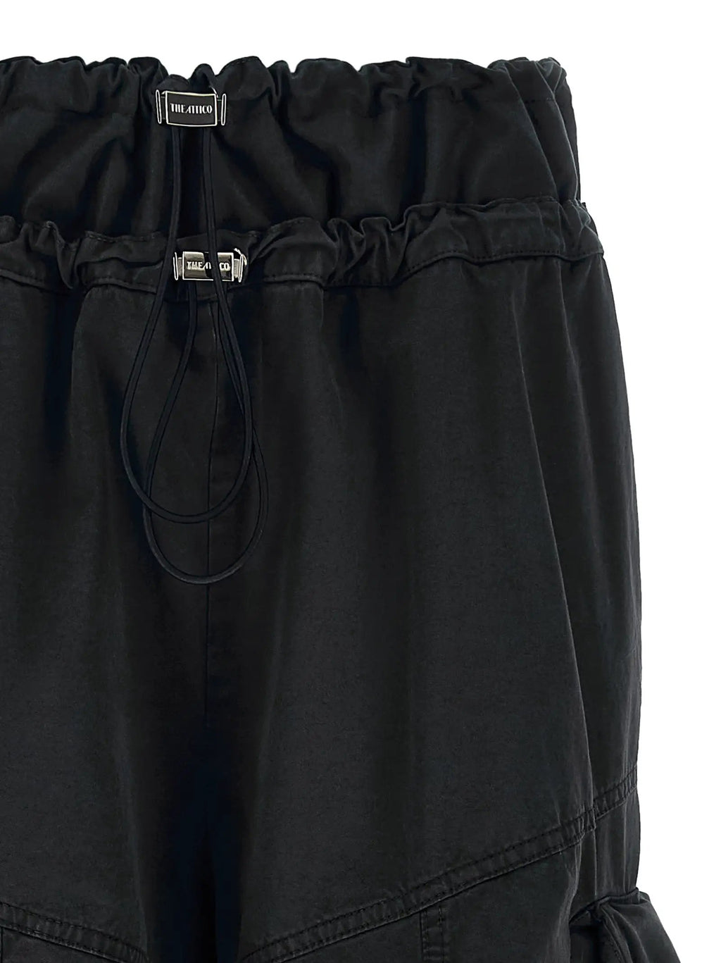 The Attico Black Cotton Cargo Pants