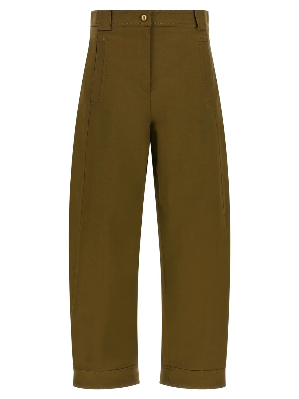 Max Mara Bicolor Cotton Cropped Pants