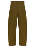 Max Mara Bicolor Cotton Cropped Pants