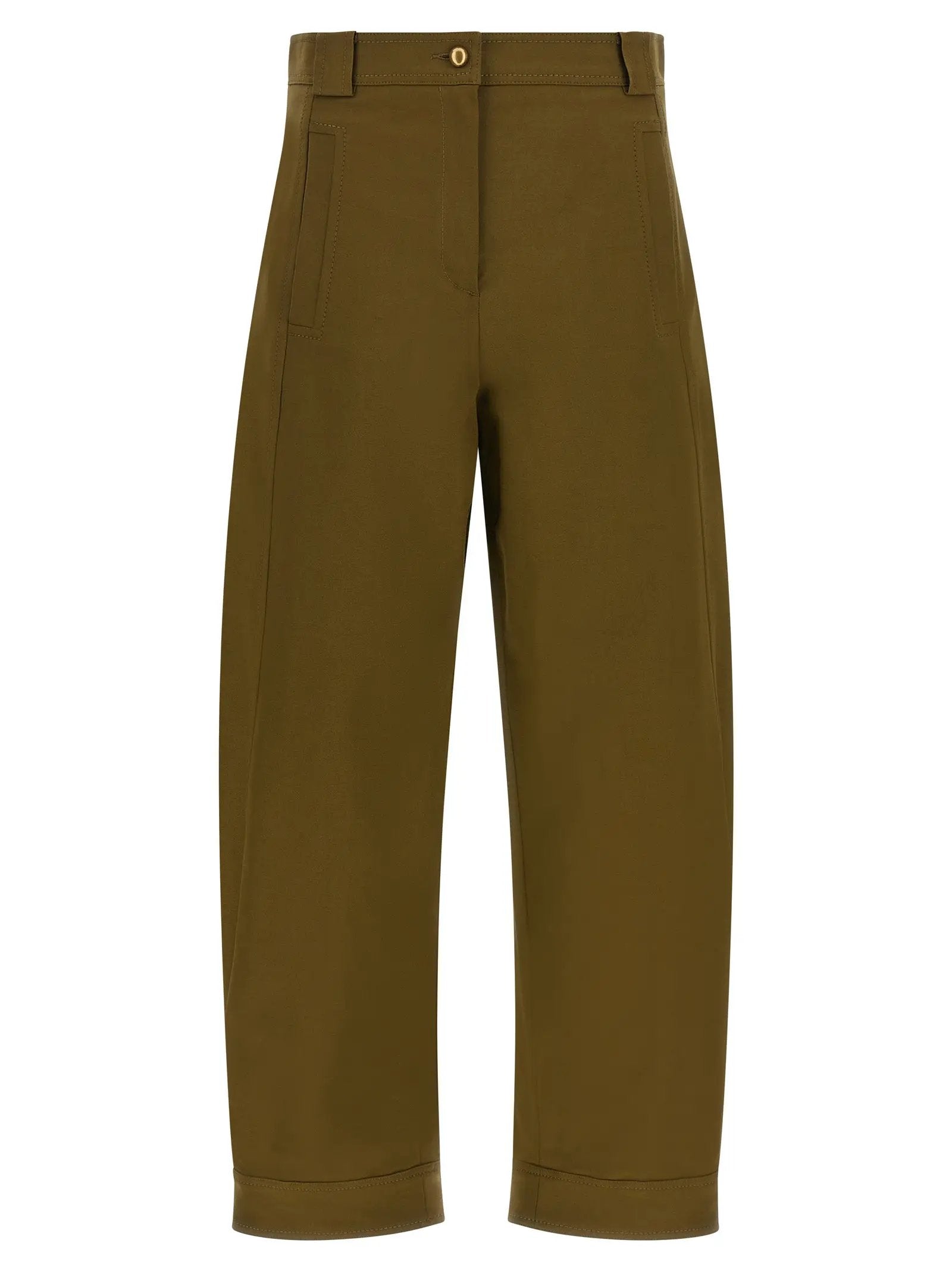 Max Mara Bicolor Cotton Cropped Pants