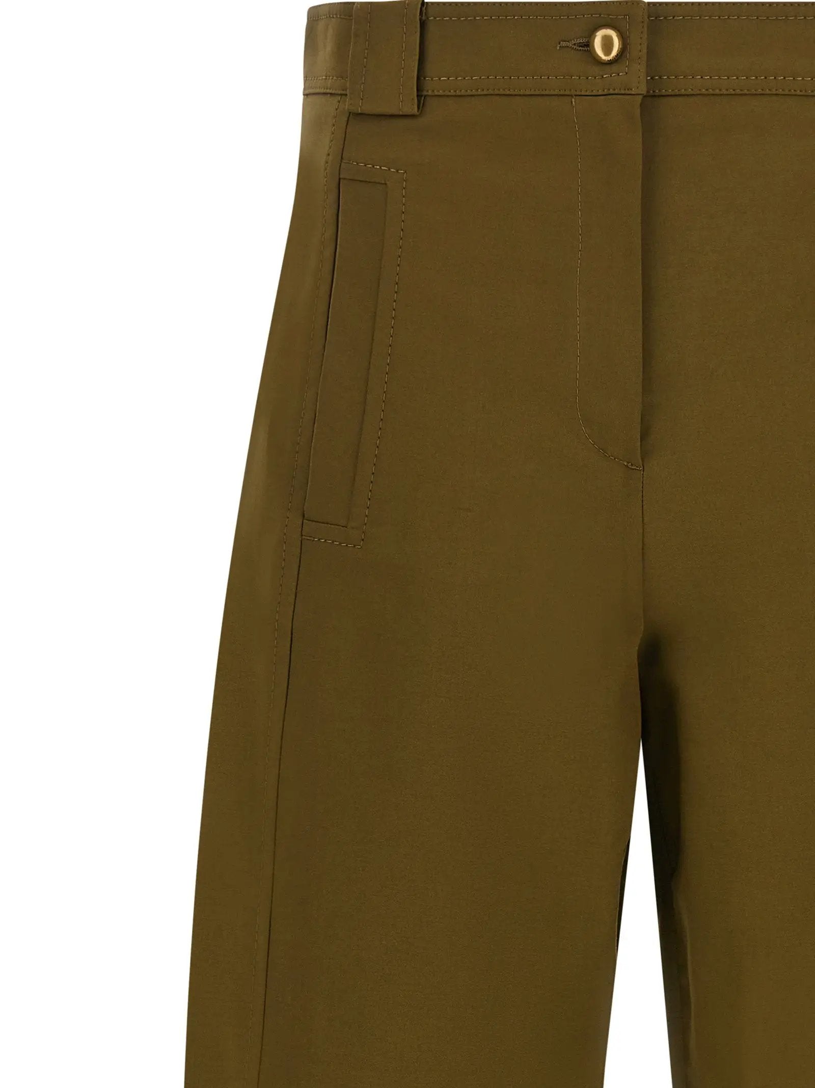 Max Mara Bicolor Cotton Cropped Pants