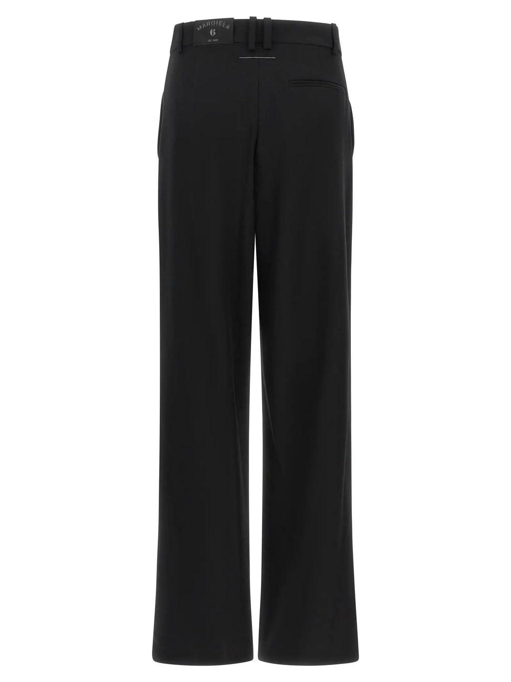 MM6 Maison Margiela Black Polyester Casual Pants
