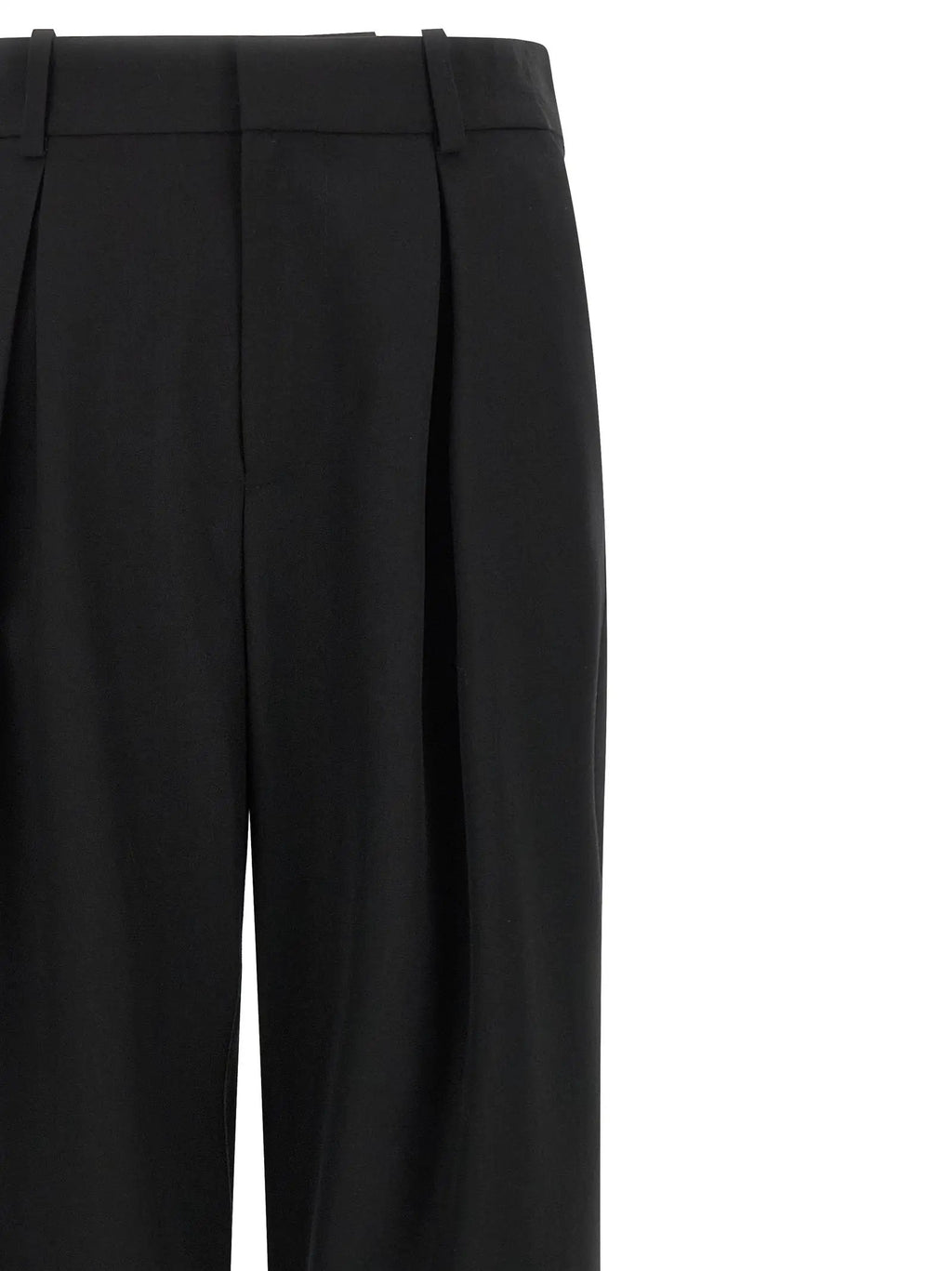 MM6 Maison Margiela Black Polyester Casual Pants