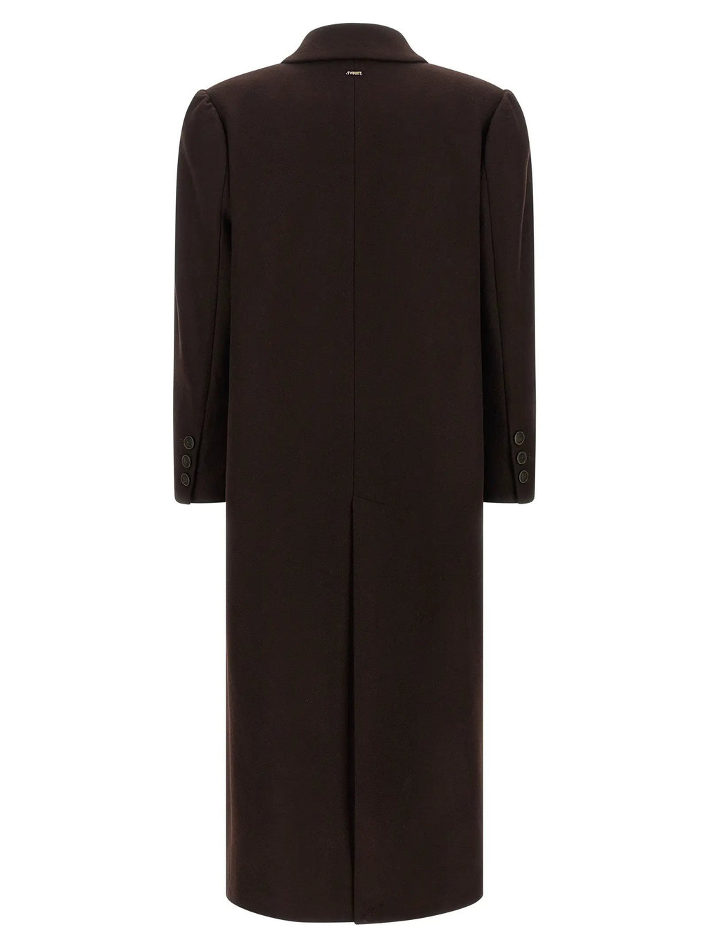 Twinset Brown Wool Coat