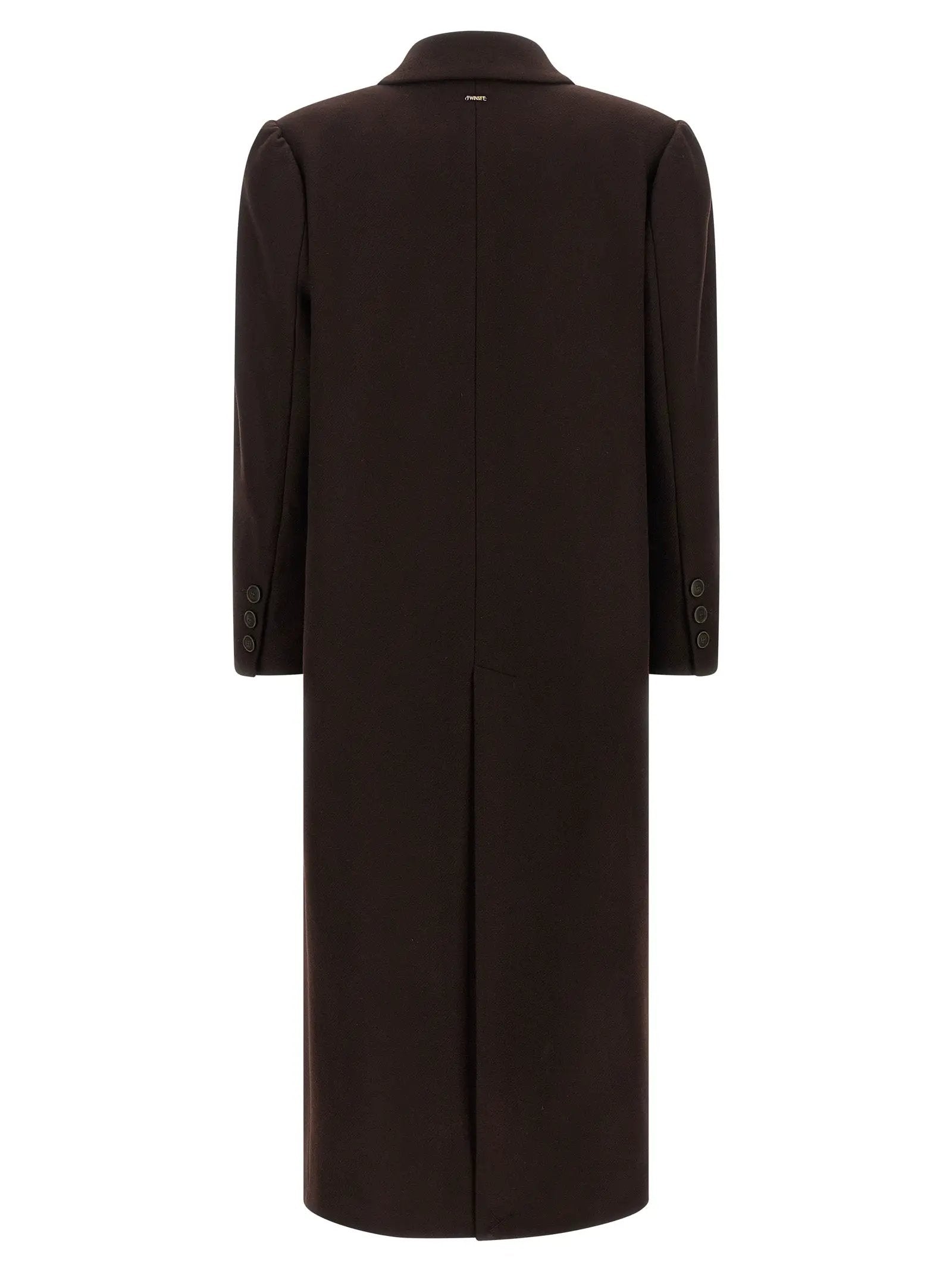 Twinset Brown Wool Coat