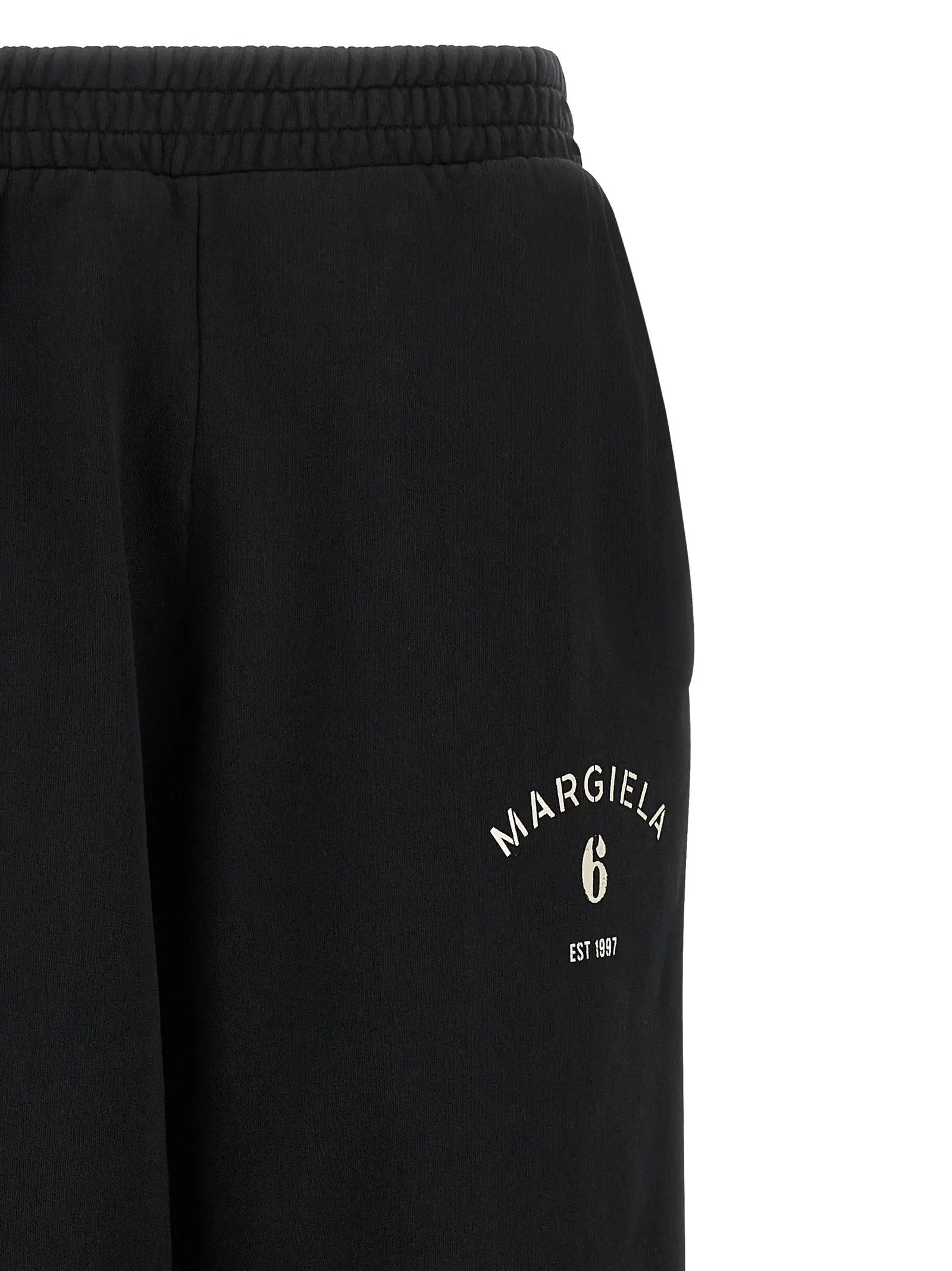 MM6 Maison Margiela Black Cotton Joggers (Workout Pants)
