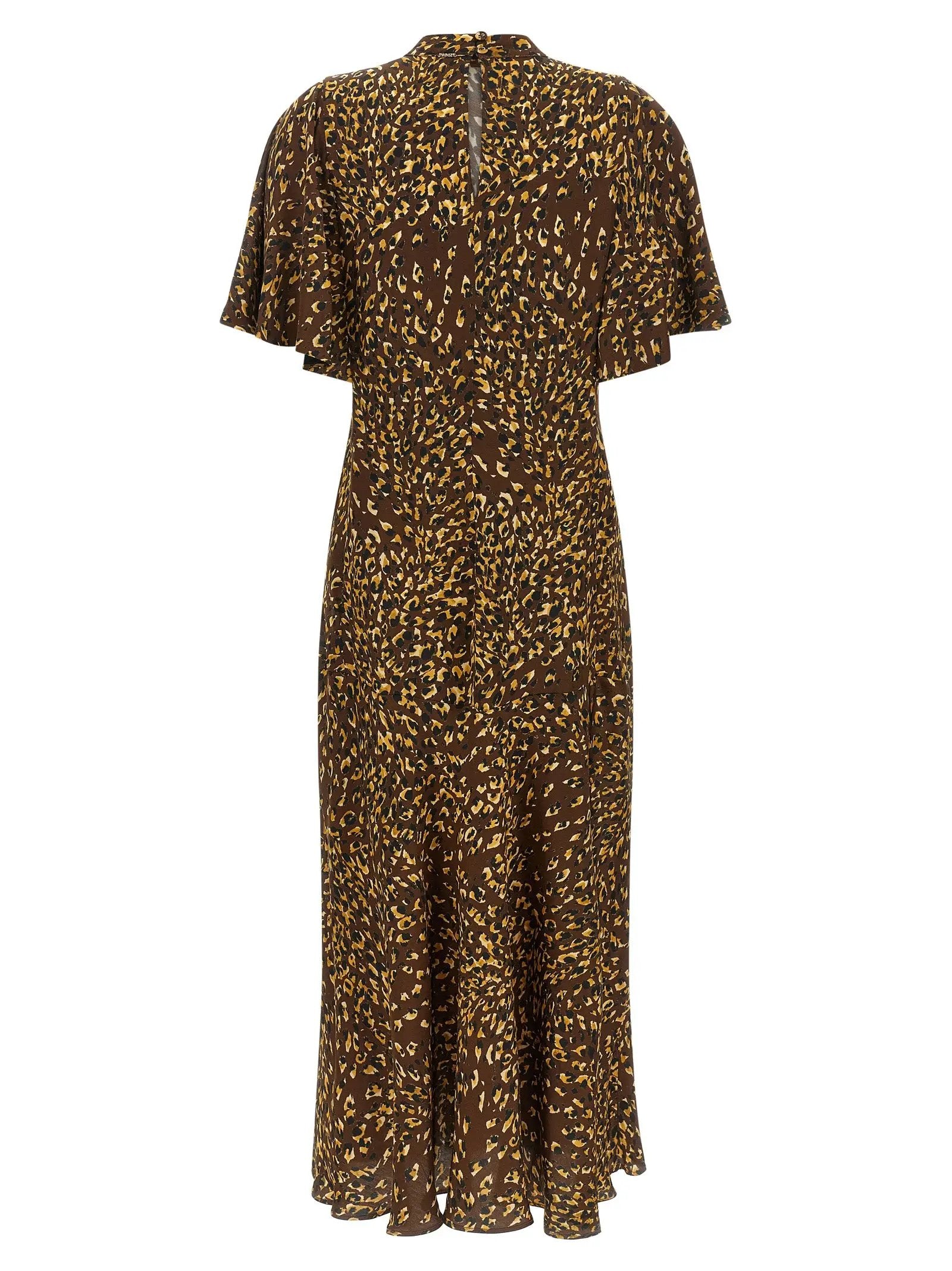Twinset Brown Viscose Long Dress