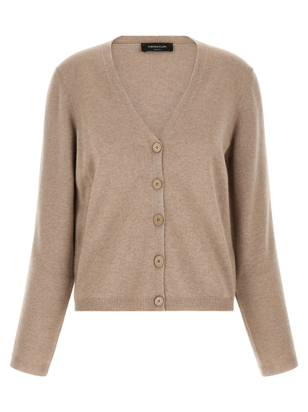 Fabiana Filippi Beige Virgin Wool Cardigan