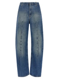 MM6 Maison Margiela Blue Cotton High-Waisted Jean
